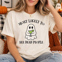 Personalized Most Likely To Halloween Shirt, Custom Funny Drinking Ghost Tee, Matching Family Shirts, Halloween Party Tee, Gift for Friend