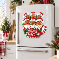 Personalized Gingerbread Christmas Magnet, Custom Fridge Magnet, Merry Christmas Magnet, Personalized Fridge Magnet, Family Keepsake Gift