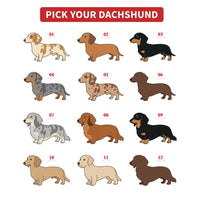 Personalized Dachshund Embroidered Zipper Tote Bag, Custom Pet Name Canvas Tote, Dachshund Mom Gift, Birthday Gift for Her, Pet Lover Bag