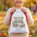 Personalized Flower Market Santa Sack, Floral Christmas Toy Sack with Custom Name, Large Gift Bag, Aesthetic Present Sack, Keepsake Gift