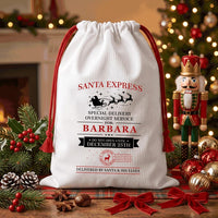 Personalized Santa Sack, Santa Express Special Delivery with Name, Large Christmas Toy Sack, Reusable Holiday Gift Bag, Christmas Eve Gift