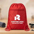 Custom Drawstring Backpack, Personalized Cinch Bag With Logo or Text, Team Sports Bag, School Bag, Party Favor Bag, Gym Backpack Gift