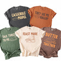 Custom Thanksgiving T Shirt, Personalized Funny Food Pun Tee, Turkey Dinner Shirt, Choose Your Design, Thanksgiving Gift for Family