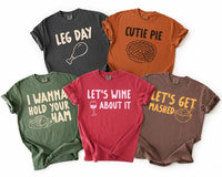 Custom Thanksgiving T Shirt, Personalized Funny Food Pun Tee, Turkey Dinner Shirt, Choose Your Design, Thanksgiving Gift for Family