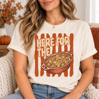 Custom Thanksgiving Shirt, Here for the Food Tee, Choose Your Favorite Feast Design, Retro Turkey Day Graphic Tee, Thanksgiving Gift