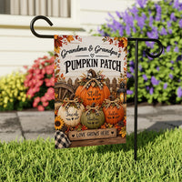 Personalized Pumpkin Patch Garden Flag, 12x18 Double Sided Yard Flag, Fall Garden Decor, Family Autumn Welcome Sign, Fall Decor Gift