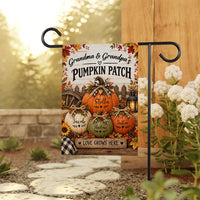 Personalized Pumpkin Patch Garden Flag, 12x18 Double Sided Yard Flag, Fall Garden Decor, Family Autumn Welcome Sign, Fall Decor Gift