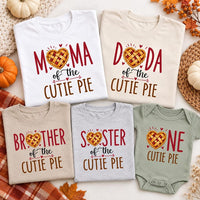 Personalized Thanksgiving Family Shirt, Custom Cutie Pie Tee, Mama Dada Brother Baby Shirt, Choose Your Custom Family Role, Holiday Gift