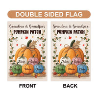 Personalized Family Pumpkin Patch Garden Flag, 12x18 Double Sided Yard Flag, Autumn Welcome Sign, Fall Porch Decor, Housewarming Gift