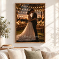 Custom Photo Framed Canvas, Personalized Picture Print, Wedding Gift, Family Portrait Wall Art, Memorial Photo Gift