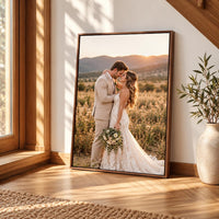 Custom Photo Framed Canvas, Personalized Picture Print, Wedding Gift, Family Portrait Wall Art, Memorial Photo Gift