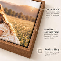 Custom Photo Framed Canvas, Personalized Picture Print, Wedding Gift, Family Portrait Wall Art, Memorial Photo Gift
