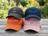 Personalized Custom Design Embroidered Hat, Pick Your Design Plus Custom Text, Adjustable Cotton Cap, Gift for Her, Everyday Cap Gift
