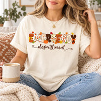 Personalized Emergency Department Tee, Custom ER Nurse Fall Shirt, Patterned Bubble Letter Tee, Fall Gift for Nurse, Nurses Week Gift