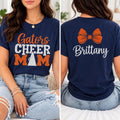 Personalized Glitter Cheer Mom Shirt, Custom Sparkle Team Tee, Team Mascot Glitter Sweatshirt, Cheerleading Gift Idea, Fan Gift, Front Back