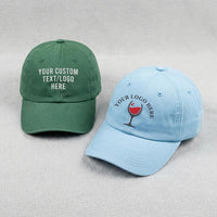 Personalized Custom Text Logo Embroidered Hat, Your Own Words or Business Logo, Low Profile Dad Hat, Employee Gift, Everyday Cap Gift