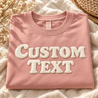Custom Puff Print Sweatshirt, Personalized Name Bubble Letters, 3D Raised Puff Crewneck, Name Crewneck, Personalized Wear Birthday Gift