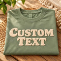 Custom Puff Print Sweatshirt, Personalized Name Bubble Letters, 3D Raised Puff Crewneck, Name Crewneck, Personalized Wear Birthday Gift