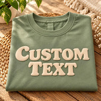 Custom Puff Print Sweatshirt, Personalized Name Bubble Letters, 3D Raised Puff Crewneck, Name Crewneck, Personalized Wear Birthday Gift