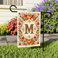 Personalized Fall Monogram Garden Flag, Custom 12x18 Double Sided Yard Flag, Vintage Pumpkin Porch Decor, Fall Welcome Sign, New Home Gift