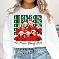 Personalized Family Photo Sweatshirt, Custom Christmas Crew Tee, Holiday Picture Block Shirt, Matching Family Outfit, Xmas 2026 Gift