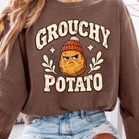 Personalized Sweet or Grouchy Potato Shirt, Custom Funny Potato Tee, Thanksgiving Sweatshirt, Friendsgiving Outfit, Funny Gift for Her