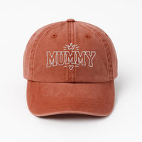 Custom Mummy Embroidered Hat, Personalized Mom Baseball Cap, Chain Stitch Outline Dad Hat, Mama Gift for Mothers Day, New Mom Gift