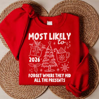 Personalized Most Likely To 2026 Shirt, Custom Christmas Family Tee, Doodle Holiday Sweatshirt, Matching Family Outfit, Funny Gift Idea