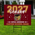 Personalized Senior 2027 Yard Sign, Custom Graduate Name Lawn Decor, Coroplast Yard Sign, Metal H-Stake Included, Graduation Party Decor