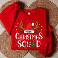 Personalized Christmas Squad Sweatshirt, Custom Name Plate Xmas Tee, Matching Family Shirt, Family Christmas Party Gift, Holiday Gift