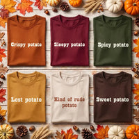 Personalized Potato Pun Shirt, Custom Western Thanksgiving Tee, Funny Matching Couple Top, Friendsgiving Group Outfit, Potato Lover Gift
