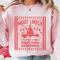Personalized Most Likely Christmas Sweatshirt, Custom Framed Badge Holiday Tee, Funny Christmas Matching, Family Xmas Outfit, Holiday Gift