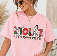 Personalized Christmas Name Shirt For Kids, Custom Name In Alphabet Letters Tee, Toddler Xmas Top, Cute Holiday Gift For Girls Boys