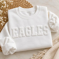 Custom Puff Print Mascot Sweatshirt, Personalized Team Name Shirt, Raised 3D School Spirit Hoodie, Sports Game Day Tee, Team Mom Gift