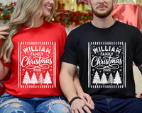 Personalized Family Christmas Shirt, Custom Family Name Christmas Tee 2026, Matching Holiday Stamp Shirt, Vintage Pine Tree Crew Gift