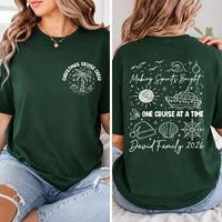 Personalized Family Christmas Shirt, Custom Last Name Striped Holiday Tee 2026, Matching Family Party Top, Xmas Group Gift, Front Back
