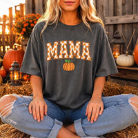 Mama And Mini Matching Shirts, Pumpkin Gingham Fall Family Outfit, Mommy And Me Thanksgiving Tees, Mama Shirt With Mini Bodysuit Gift