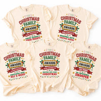 Custom Christmas Family Awards Shirt, Funny Excellence in Blaming Kids Tee, Marquee Holiday Shirt, Christmas Party Outfit, Funny Gift