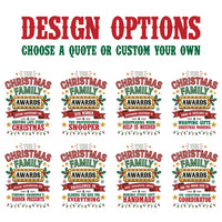Custom Christmas Family Awards Shirt, Funny Excellence in Blaming Kids Tee, Marquee Holiday Shirt, Christmas Party Outfit, Funny Gift