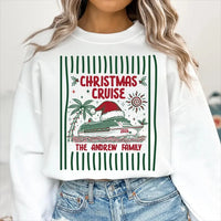 Personalized Christmas Cruise Shirt, Custom Family Name Holiday Tee, Santa Ship Graphic Shirt, Family Vacation Outfit, Cruise Trip Gift