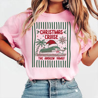 Personalized Christmas Cruise Shirt, Custom Family Name Holiday Tee, Santa Ship Graphic Shirt, Family Vacation Outfit, Cruise Trip Gift