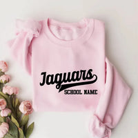 Custom Mascot Sweatshirt, Personalized School Spirit Tee with Mascot Name, Script Collegiate Game Day Shirt, Spirit Week, Student Gift