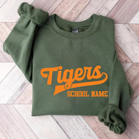 Custom Mascot Sweatshirt, Personalized School Spirit Tee with Mascot Name, Script Collegiate Game Day Shirt, Spirit Week, Student Gift