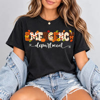 Personalized Emergency Department Tee, Custom ER Nurse Fall Shirt, Patterned Bubble Letter Tee, Fall Gift for Nurse, Nurses Week Gift