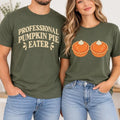 Personalized Funny Thanksgiving Shirt, Custom Pumpkin Pie Eater Tee, Retro Thanksgiving Sweatshirt, Fall Party Gift Idea, Couples Gift