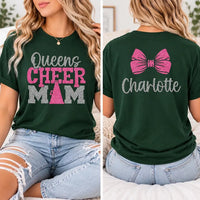 Personalized Glitter Cheer Mom Shirt, Custom Sparkle Team Tee, Team Mascot Glitter Sweatshirt, Cheerleading Gift Idea, Fan Gift, Front Back