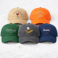 Personalized Custom Text Logo Embroidered Hat, Your Own Words or Business Logo, Low Profile Dad Hat, Employee Gift, Everyday Cap Gift