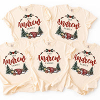 Personalized Family Christmas Sweatshirt, Custom Last Name Winter Sled Shirt, Vintage Sled Holiday Crewneck, Christmas Gift for Family