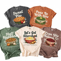 Personalized Thanksgiving Family Shirt, Custom Funny Food Pun Tee, Vintage Turkey Day Dinner Shirt, Friendsgiving Group Gift for Family