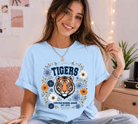 Custom Floral Mascot Teacher Shirt, Personalized School Spirit Tee, Custom Mascot Name Shirt, Teacher Spirit Gift, Back to School Gift